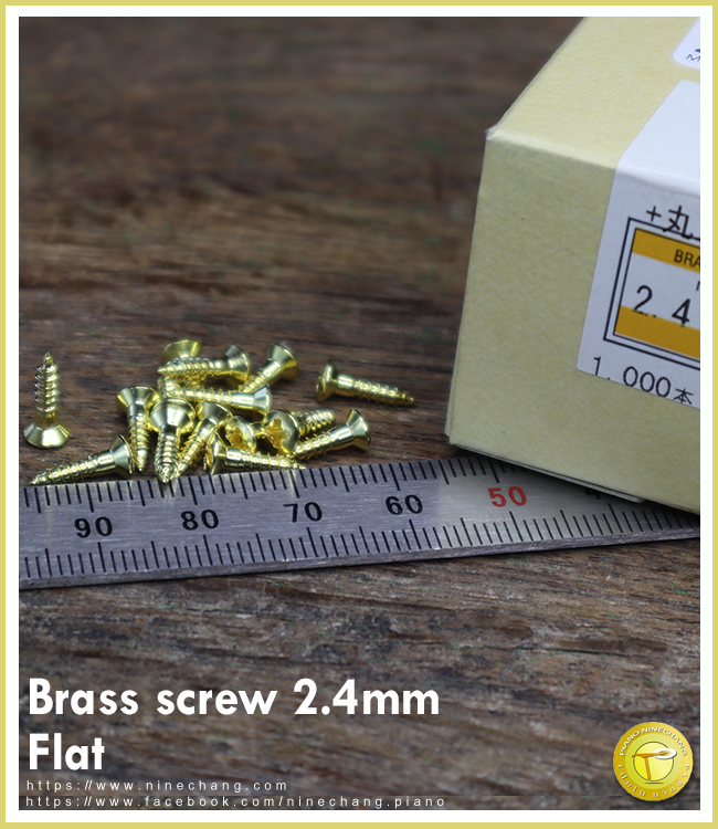 Brass screw 2.4mm (flat)