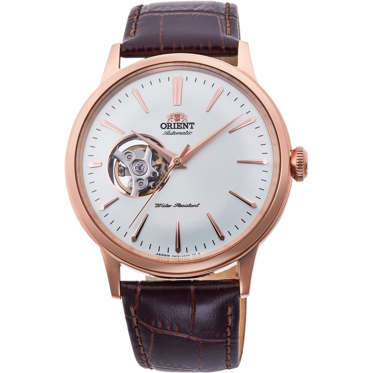 Orient RA-AG0001S10B นาฬิกาผู้ชาย Bambino 5 Open-Heart Automatic Rose-Gold Men's Watch