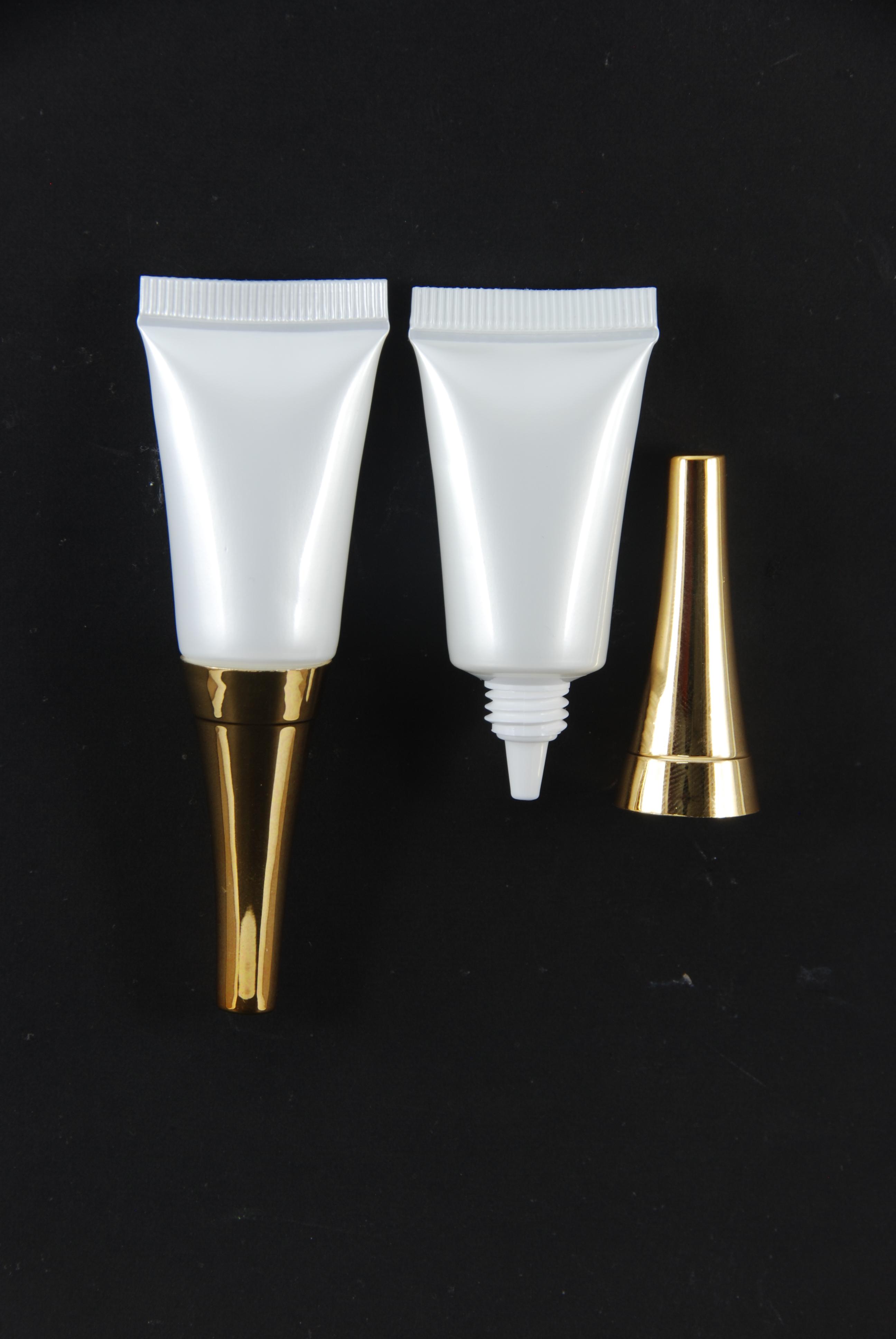 หลอดโฟม 5 กรัม สี ขาว (หัวทอง) แพคละ 10ชิ้น