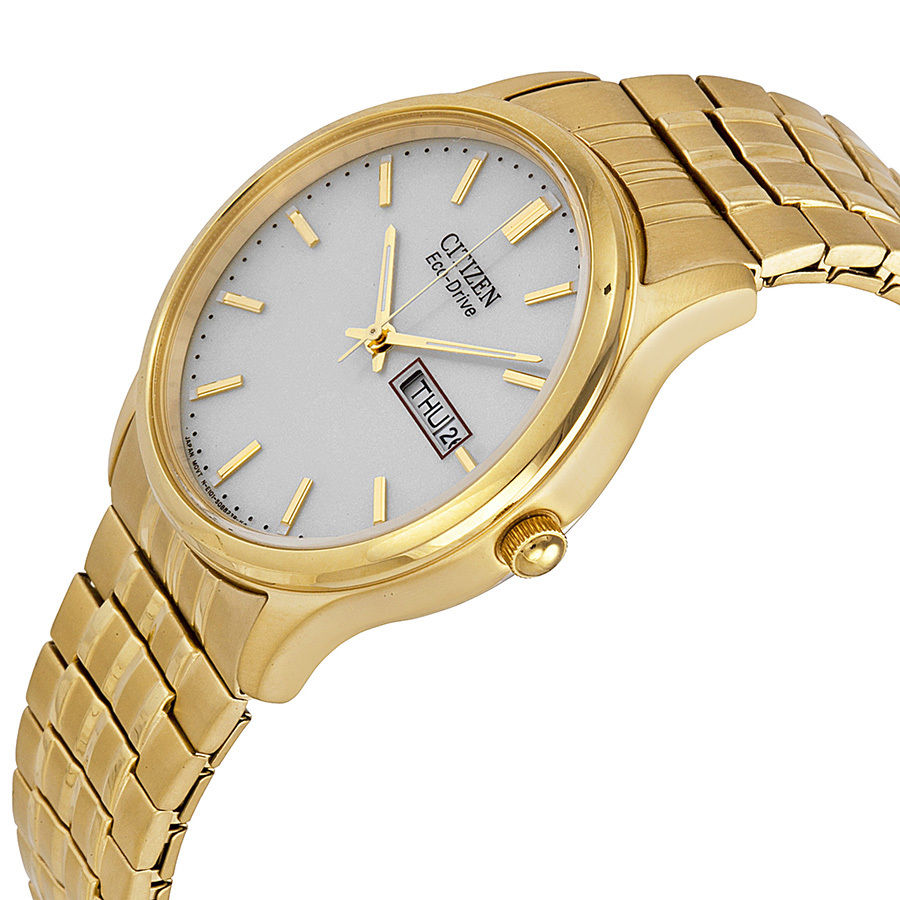 Citizen BM8452-99P นาฬิกาผู้ชาย Citizen Eco Drive รุ่น BM8452-99P, Flexible Band Gold-tone Men's Watch