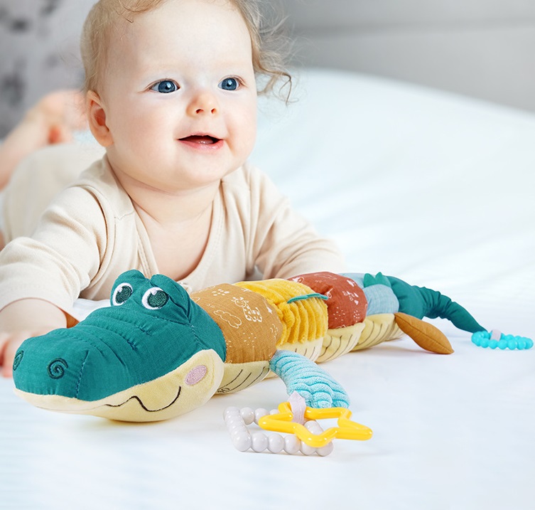 Sozzy ตุ๊กตาจระเข้ ตุ๊กตาสัตว์ มีเสียงดนตรี ของเล่นตุ๊กตา