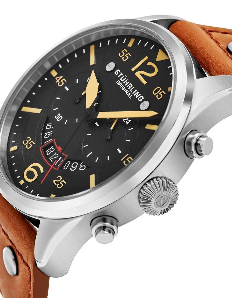 Stuhrling Original 473.01 นาฬิกาผู้ชาย Stuhrling Original รุ่น 473.01, Aviator Chronograph Quartz Men's Watch