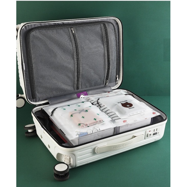 ถุงหูรูด ถุงจัดระเบียบ กันน้ำ กันฝุ่น ถุงหูรูดใส่ของ ถุงพลาสติก ถุงหมีบราวน์