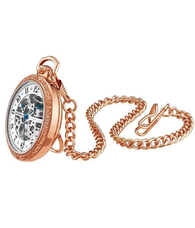 Stuhrling Original 979.04 นาฬิกาพก Mechanical Hand-wind Pocket Watch