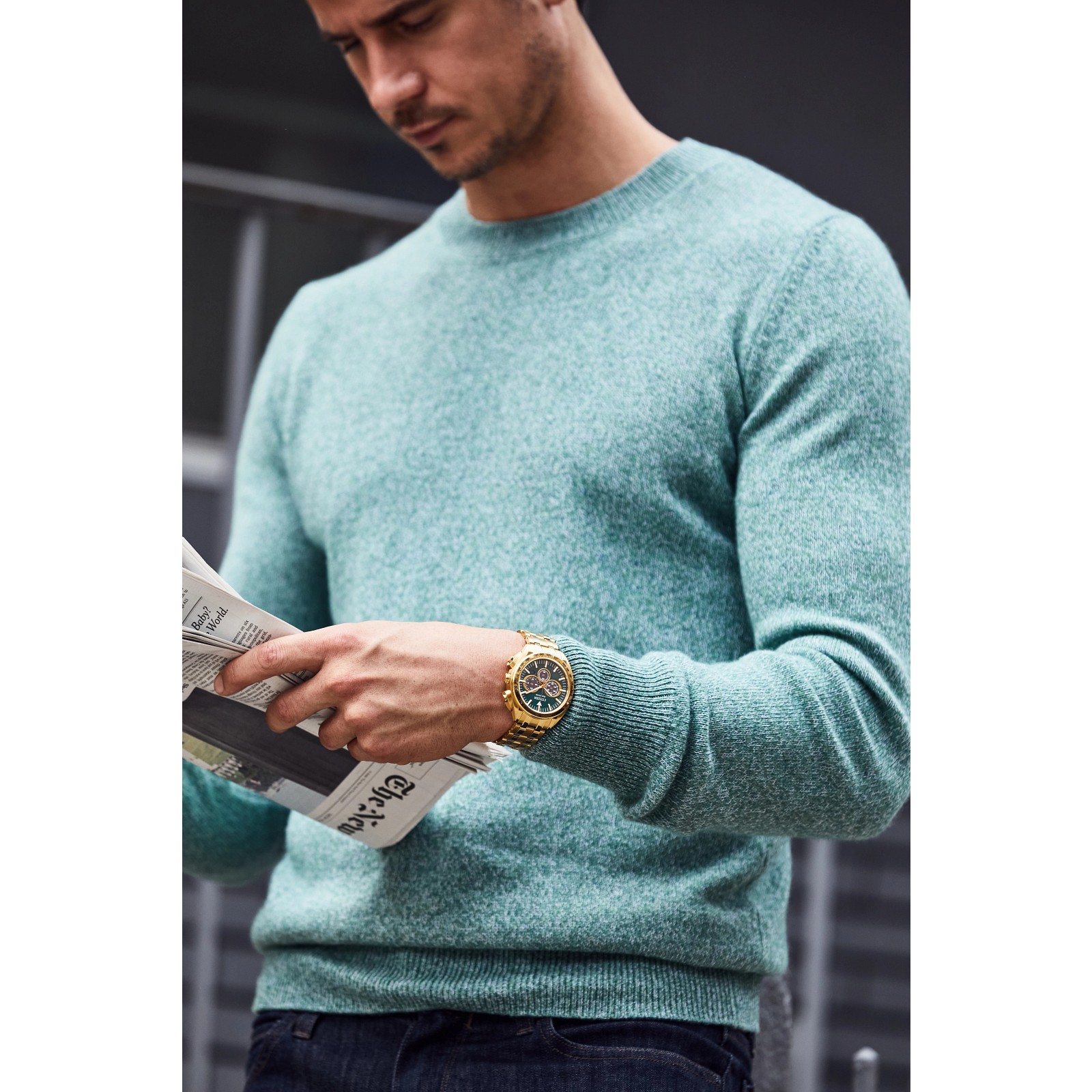 Citizen CA4542-59X นาฬิกาผู้ชาย Carson Cronograph Eco-Drive Men's Watch