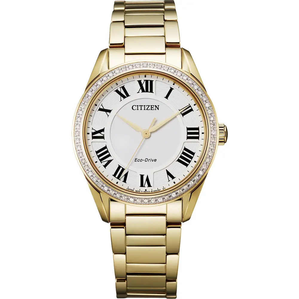 Citizen EM0882-59A นาฬิกาผู้หญิง Eco-Drive Arezzo Diamond Women's Watch