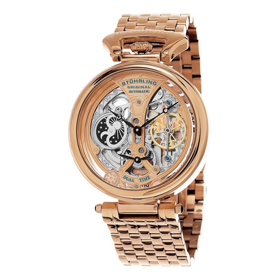 Stuhrling Original 797.03 นาฬิกาผู้ชาย Stuhrling Original รุ่น 797.03, Special Reserve Legacy Automatic Dual Time Men's Watch