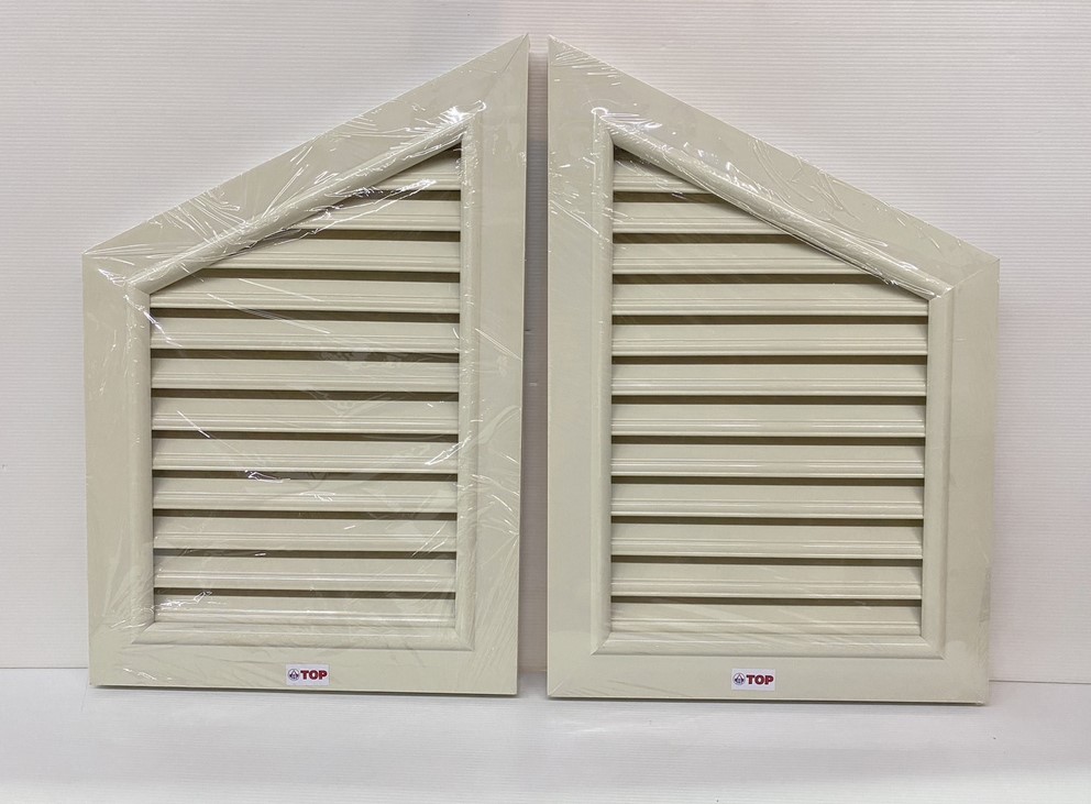 จั่วระบายอากาศ เกล็ดจั่ว จั่วช่องลม PVC ขนาด 40x60 ซม. (1คู่) รุ่น GA-A สีขาว TOP ของแท้ 100%