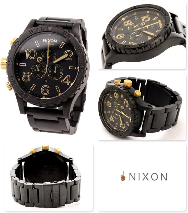 Nixon A083-1041-00 นาฬิกาผู้ชาย 51-30 Matte Black Chronograph 300M Men's Watch