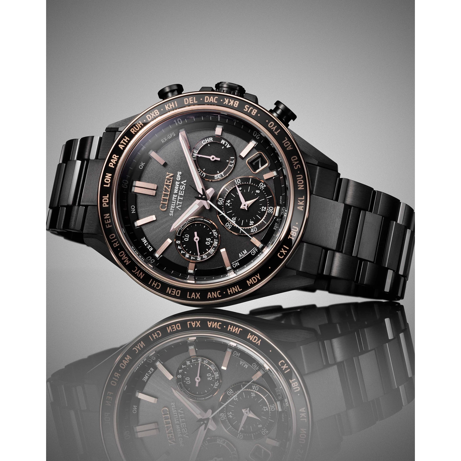 Citizen CC4074-61W นาฬิกาผู้ชาย Attesa Atomic Timekeeping Super Titanium™ Satellite GPS Men's Watch