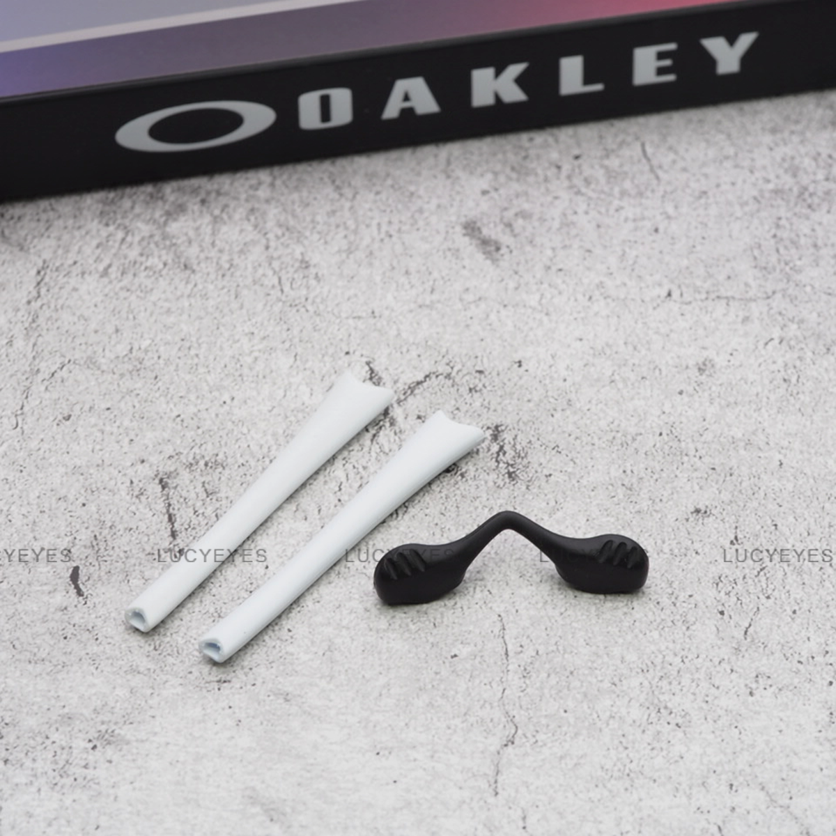ชุดยางขาแว่น + แป้นจมูก OAKLEY OO9051, RADAR PATH สีขาว