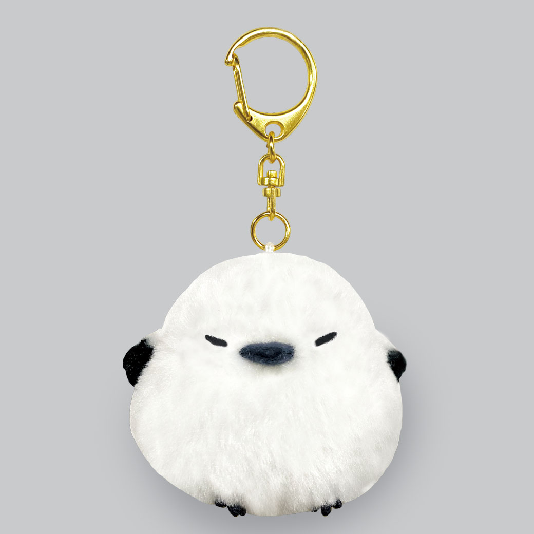 [PRE-ORDER] พวงกุญแจ ตุ๊กตา ชิมะจัง หลับตา นกชิมะเอะนากะ นกฮอกไกโด Size 6 x 6 cm นำเข้าจากญี่ปุ่น Fuku-Fuku Shimaenaga Shima-chan Keychain 702611
