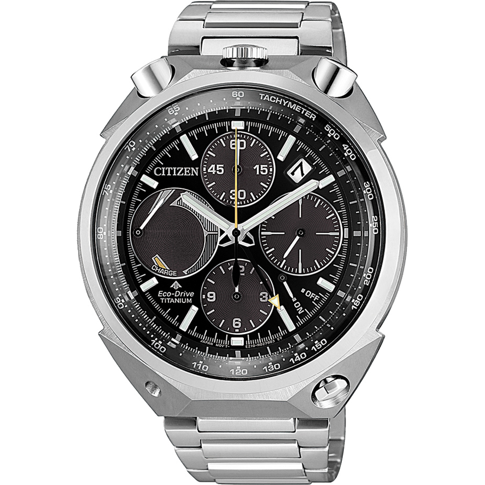 Citizen AV0080-88E นาฬิกาผู้ชาย Promaster Eco-Drive Super Titanium Tsuno Chronograph Men's Watch