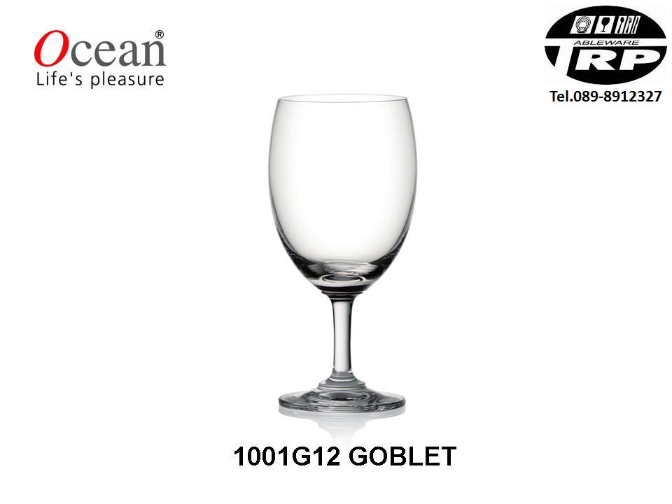 แก้วน้ำ,แก้วก็อบเล็ท,แก้วก้าน,Water Goblet,รุ่น 1001G12,ฺBasic,ขนาด 12 1/4oz 350 ml,กว้าง 81 mm.สูง 165 mm,แพ็ค 6/48 ใบ/ลัง Glassware,Thai โดย Trp.Tablewarethai / ทีอาร์พี.เทเบิ้ลแวร์ไทย Tel.089-8912327