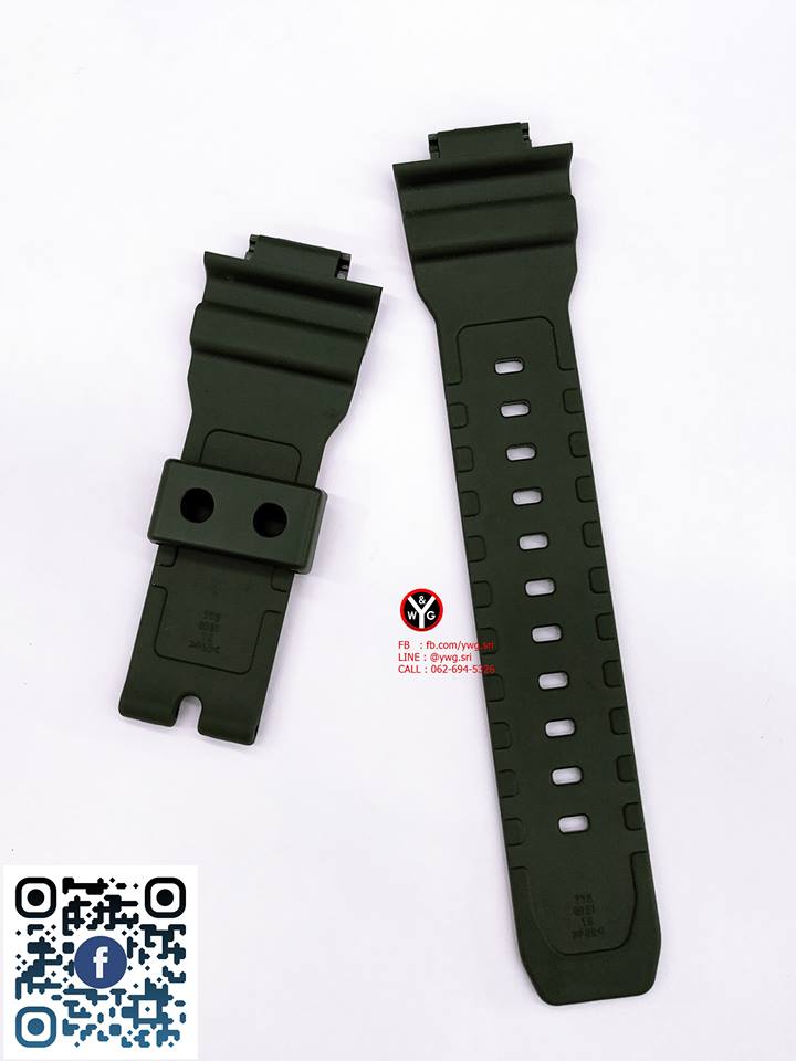 กรอบสาย G-SHOCK แท้ สีเขียวขี้ม้าด้านฟร้อนเหลือง ใส่ได้กับรุ่น G-7900 ,GW-7900 ,GR-7900