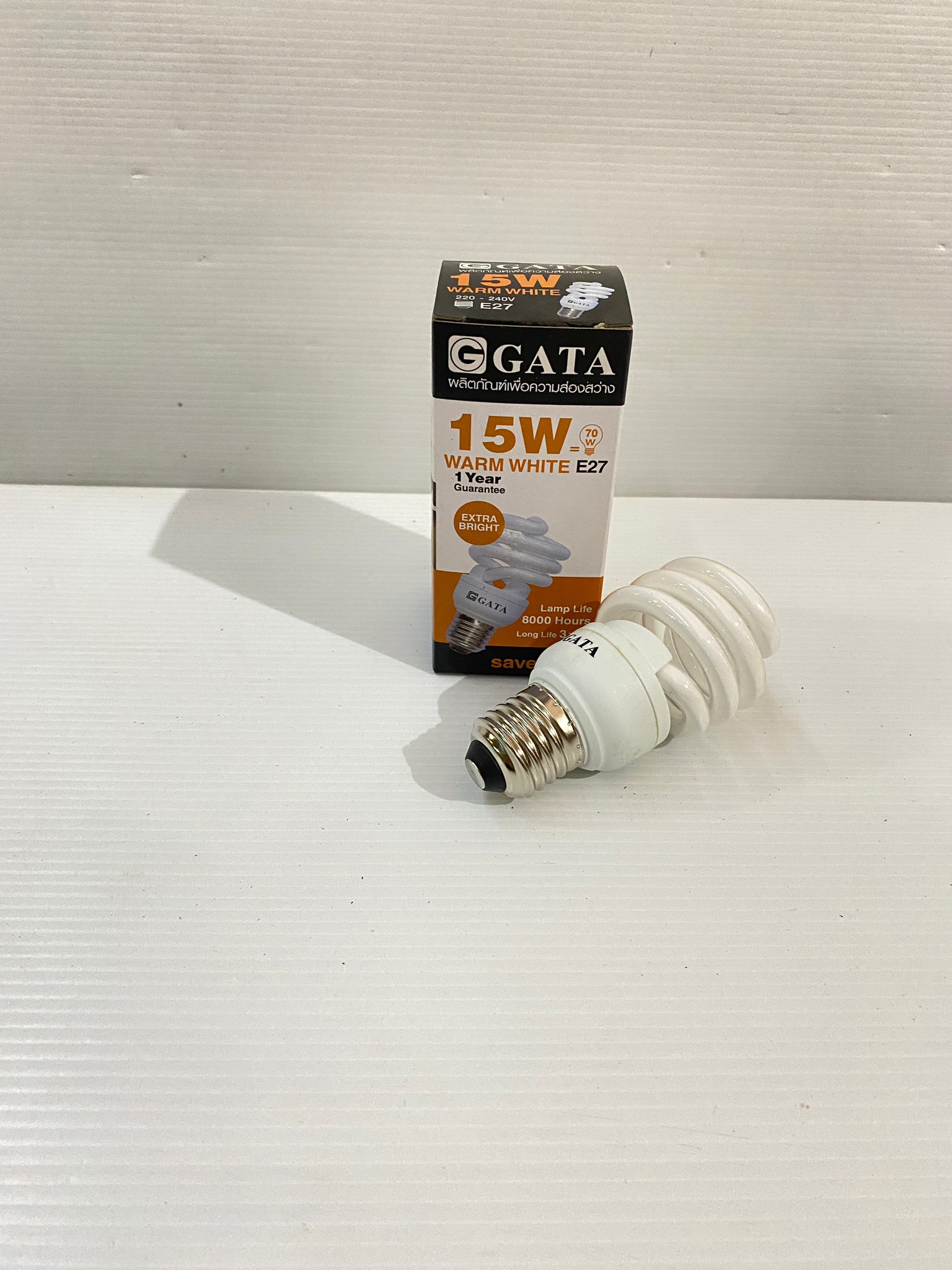 หลอดตะเกียบ SPIRAL15W 20W 23W แสง Warmwhite ขั้ว E27 GATA (หลอดประหยัดไฟ)