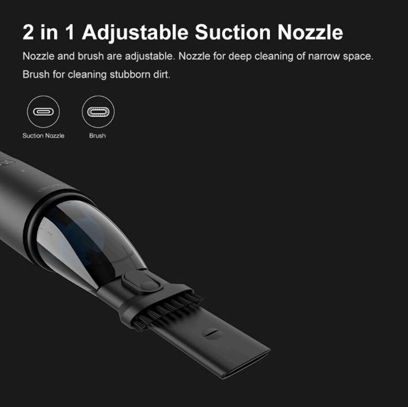 Xioami CoClean Cleanfly Portable Car Vacuum Cleaner - เครื่องดูดฝุ่นในรถแบบพกพา (พร้อมอะแดปเตอร์ชาร์จไฟบ้าน)