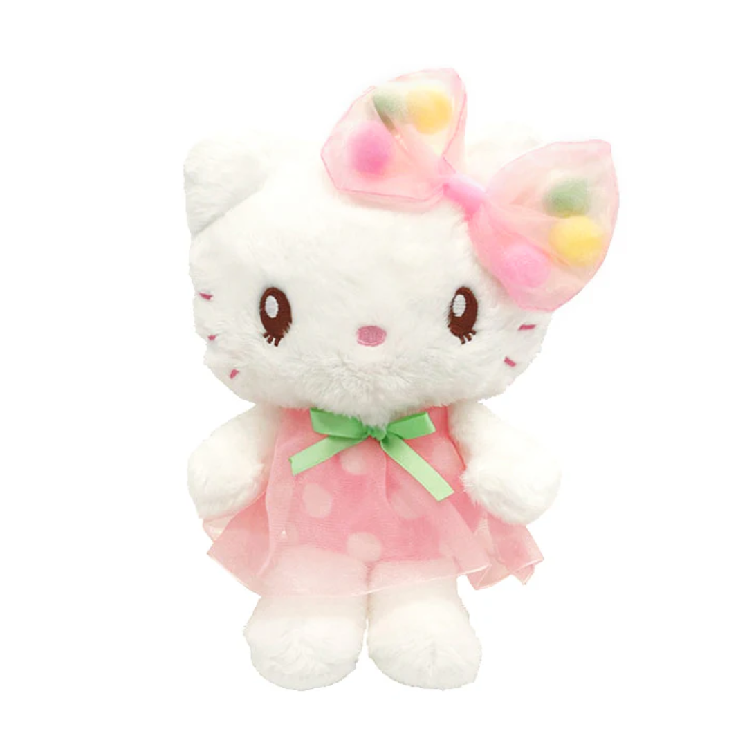 [PRE-ORDER] Hello Kitty ตุ๊กตาคิตตี้ ใส่ชุดลายจุด จาก Universal Studio Japan (USJ) แรร์ไอเทม ハローキティ ぬいぐるみ