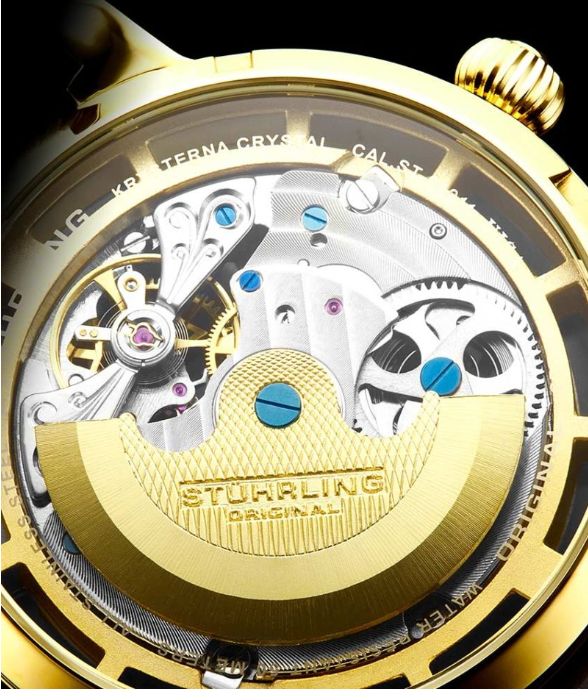 Stuhrling Original 371B.03 นาฬิกาผู้ชาย Luciano Automatic Skeleton Men's Watch