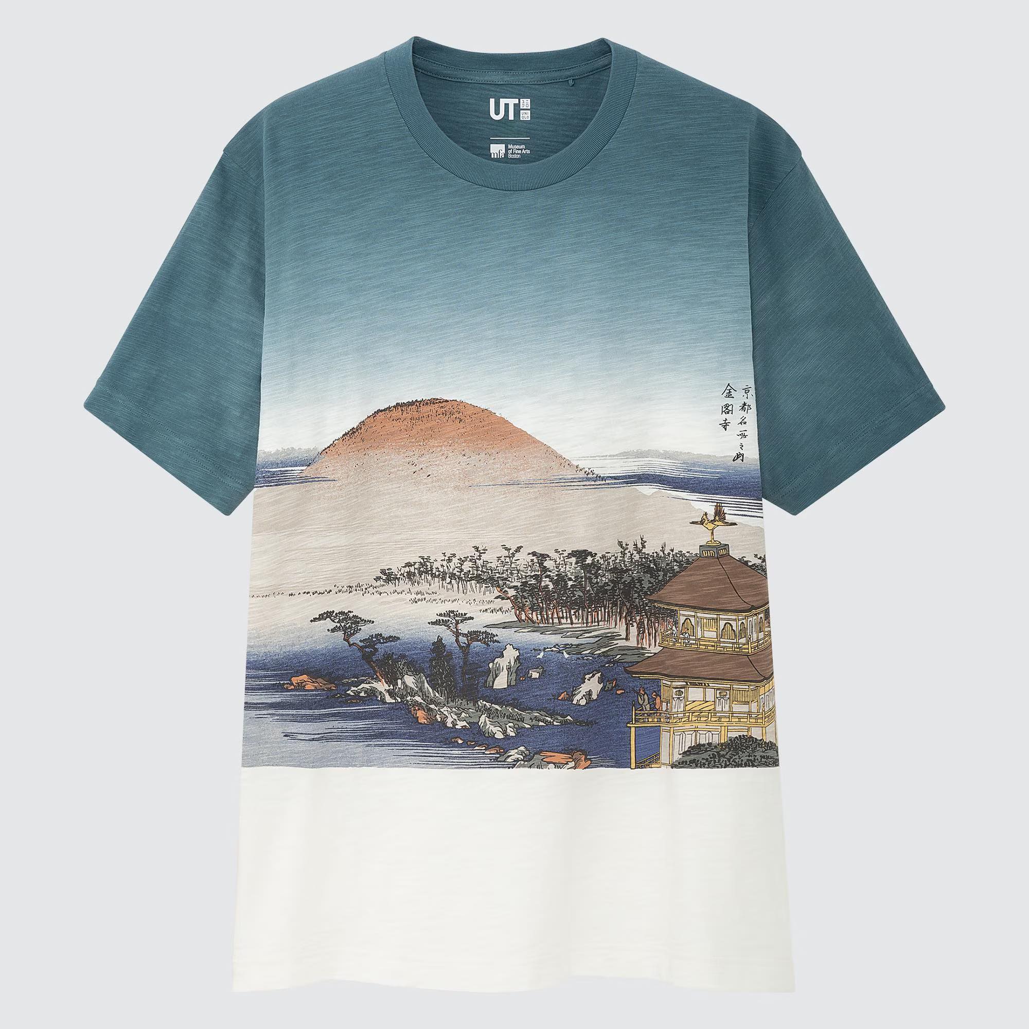 [PRE-ORDER] เสื้อยืด UNIQLO UT T-shirt Ukiyo-e (浮世絵) ลายวัดคินคะคุจิ (Kinkakuji Temple) วัดทอง เมืองเกียวโต มรดกโลกที่ญี่ปุ่น - นำเข้าจากญี่ปุ่น