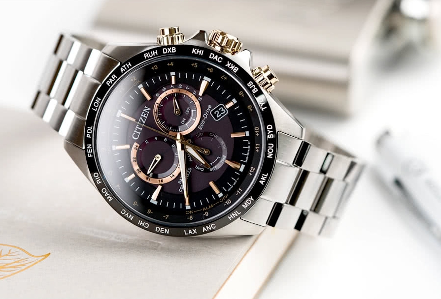 Citizen CB5834-86E นาฬิกาผู้ชาย Eco-Drive Radio Controlled Perpetual Chronograph Men's Watch