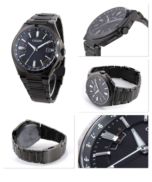 Citizen CB0215-51E นาฬิกาผู้ชาย Attesa Eco-Drive Radio Controlled Direct Flight Atomic Titanium Men's Watch