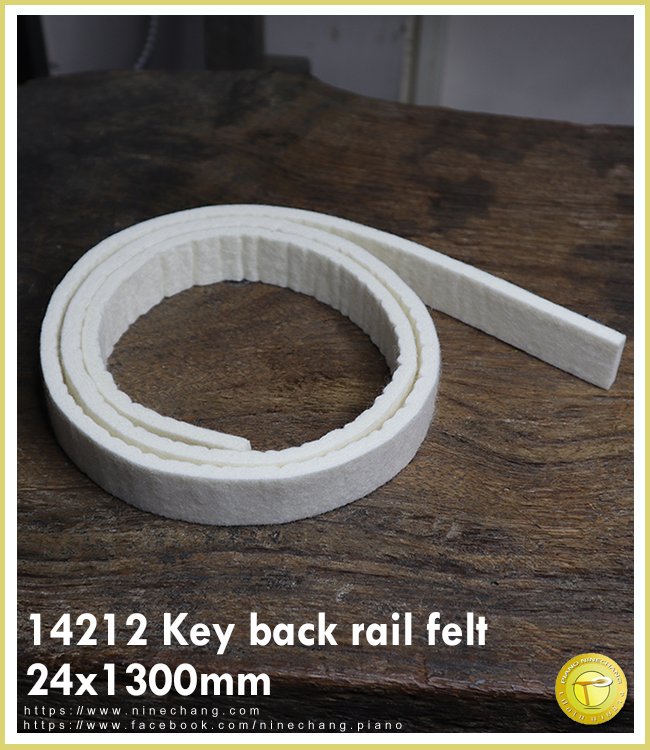 14212 Key back rail felt 24x1300 mm