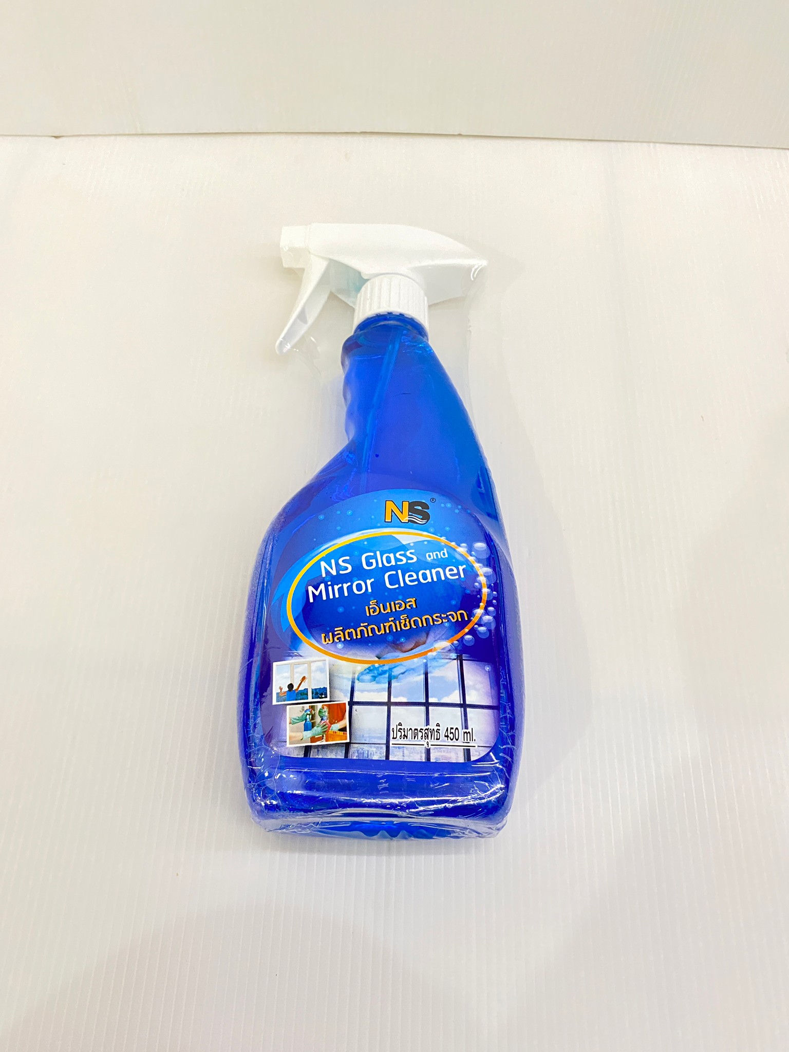 NS HOME น้ำยาเช็ดกระจก รุ่น MOP-060 แบบสเปรย์ ขนาด450ml. ใช้ได้กับกระจกทุกชนิด แท้ 100%