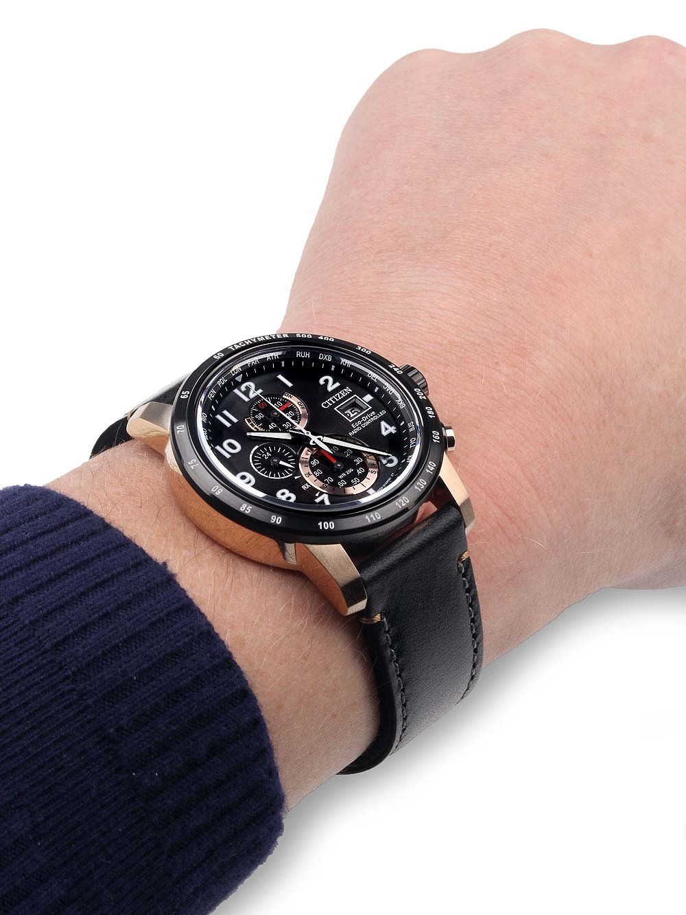 Citizen AT8126-02E นาฬิกาผู้ชาย Eco-Drive Global Radio Controlled AT Chronograph Men's Watch