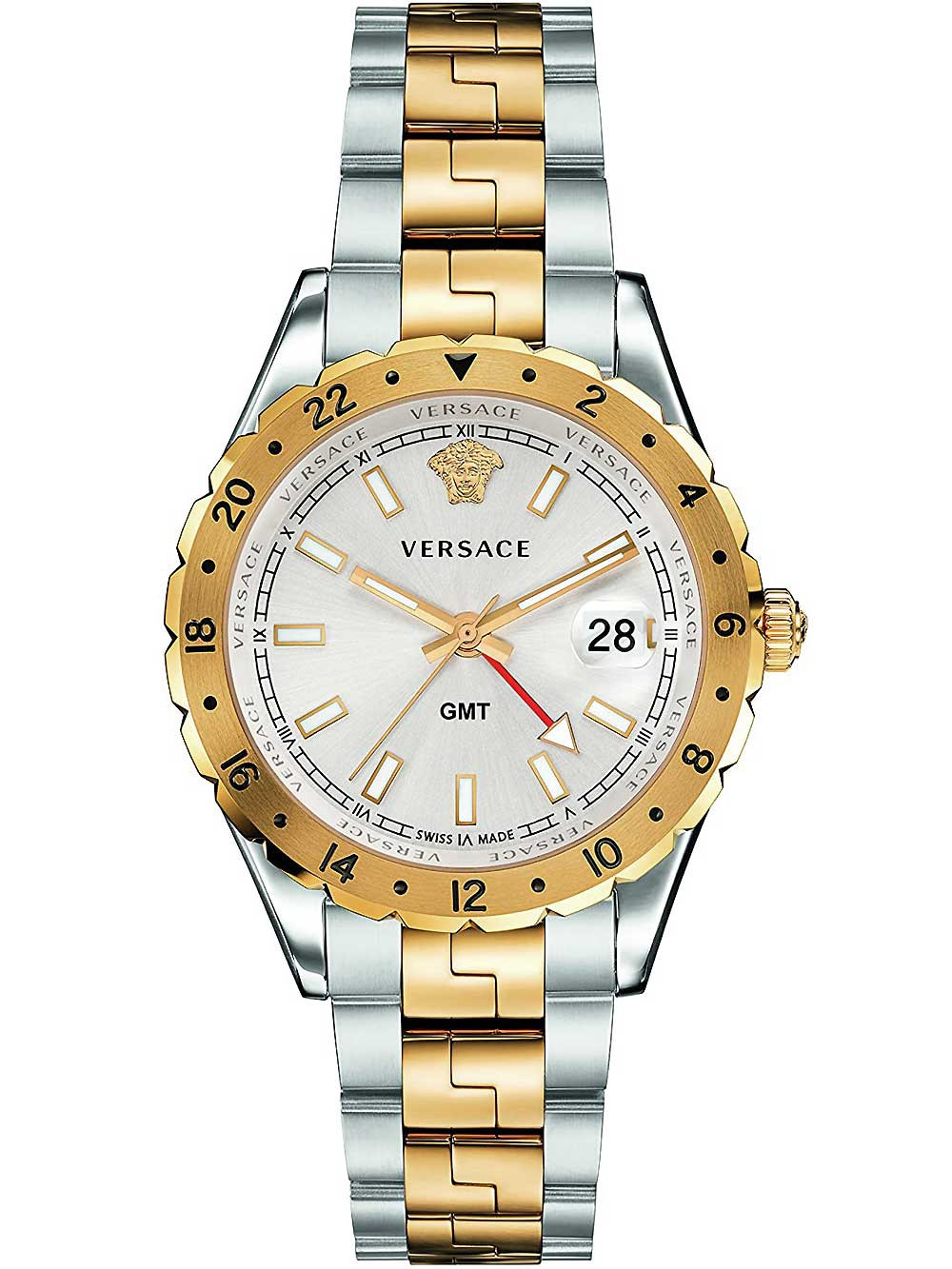 Versace V11030015 นาฬิกาผู้ชาย Hellenyium GMT Quartz Swiss Made Men's Watch
