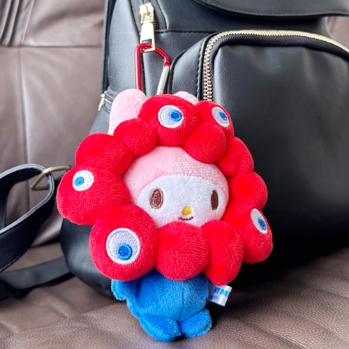 [PRE-ORDER] พวงกุญแจ ตุ๊กตา มายเมโลดี้ My Melody x MYAKU-MYAKU Official Mascot Keychain งาน Osaka Expo 2025 นำเข้าจากญี่ปุ่น EXPO2025 サンリオキャラクターズ ミャクミャクなりきりぬいぐるみBC マイメロディ