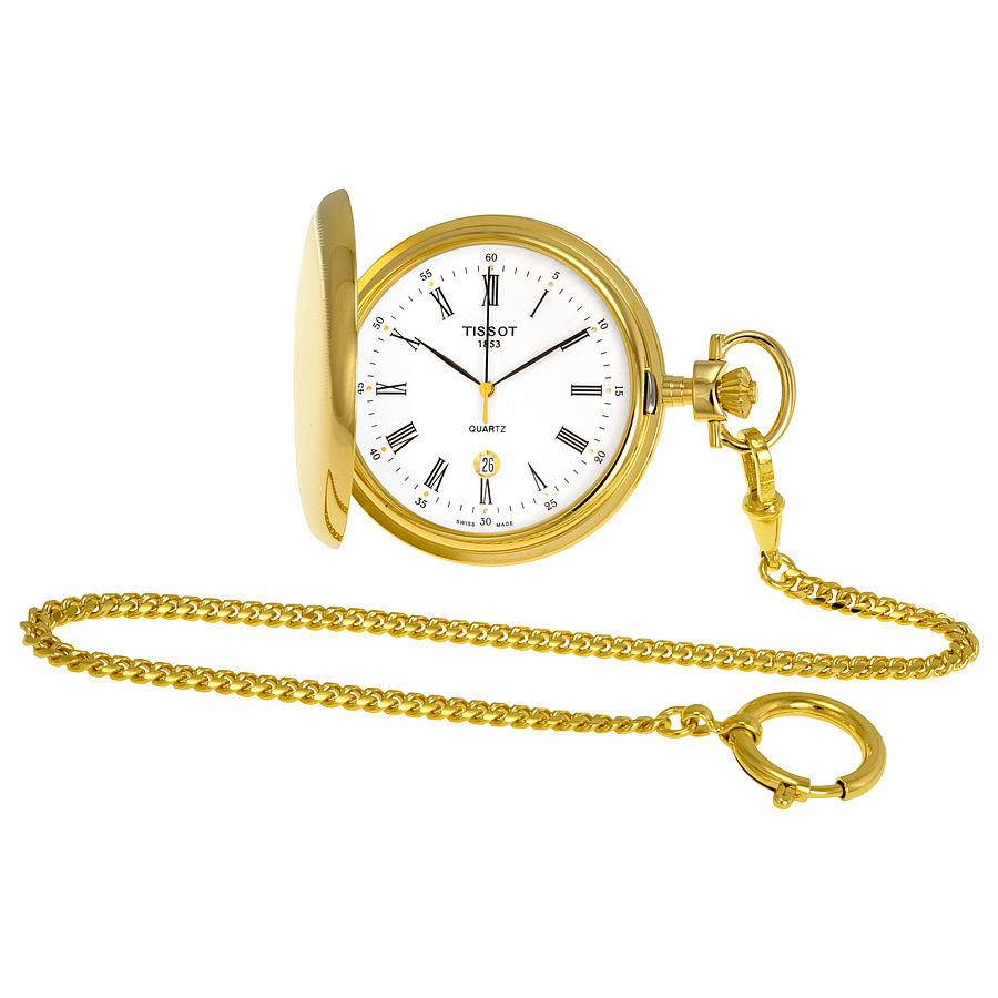 Tissot T83.4.553.13 นาฬิกาพกพา T-Pocket Savonnettes Quartz Pocket Watch