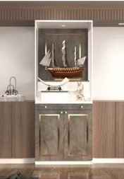 EX ตู้หิ้งพระ มีไฟดาวน์ไลท์