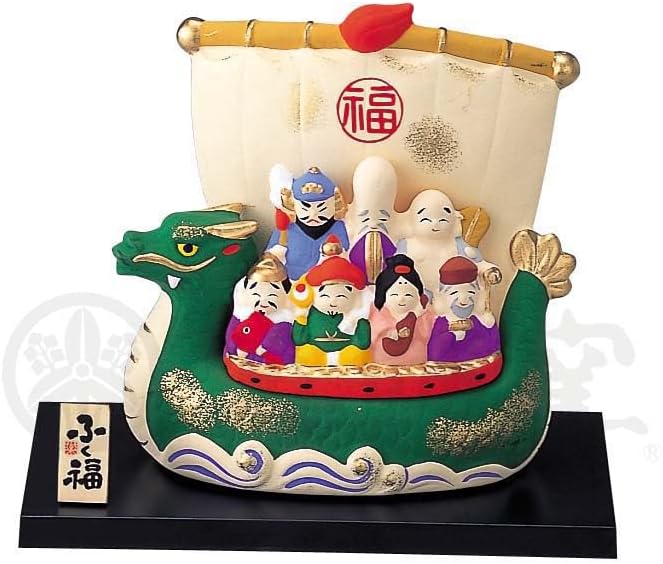 [PRE-ORDER] 7 เทพเจ้าแห่งโชคลาภของญี่ปุ่น บนเรือสมบัติ มังกรเขียว Seven Lucky Gods of Fortune on Dragon ship เสริมดวง ของมงคลญี่ปุ่น นำเข้าจากญี่ปุ่น