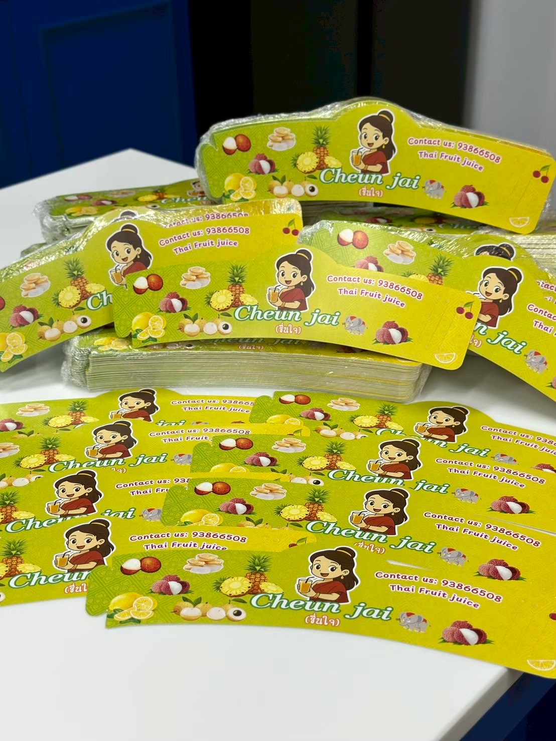 ผลงานปลอกสวมแก้ว พิมพ์โลโก้