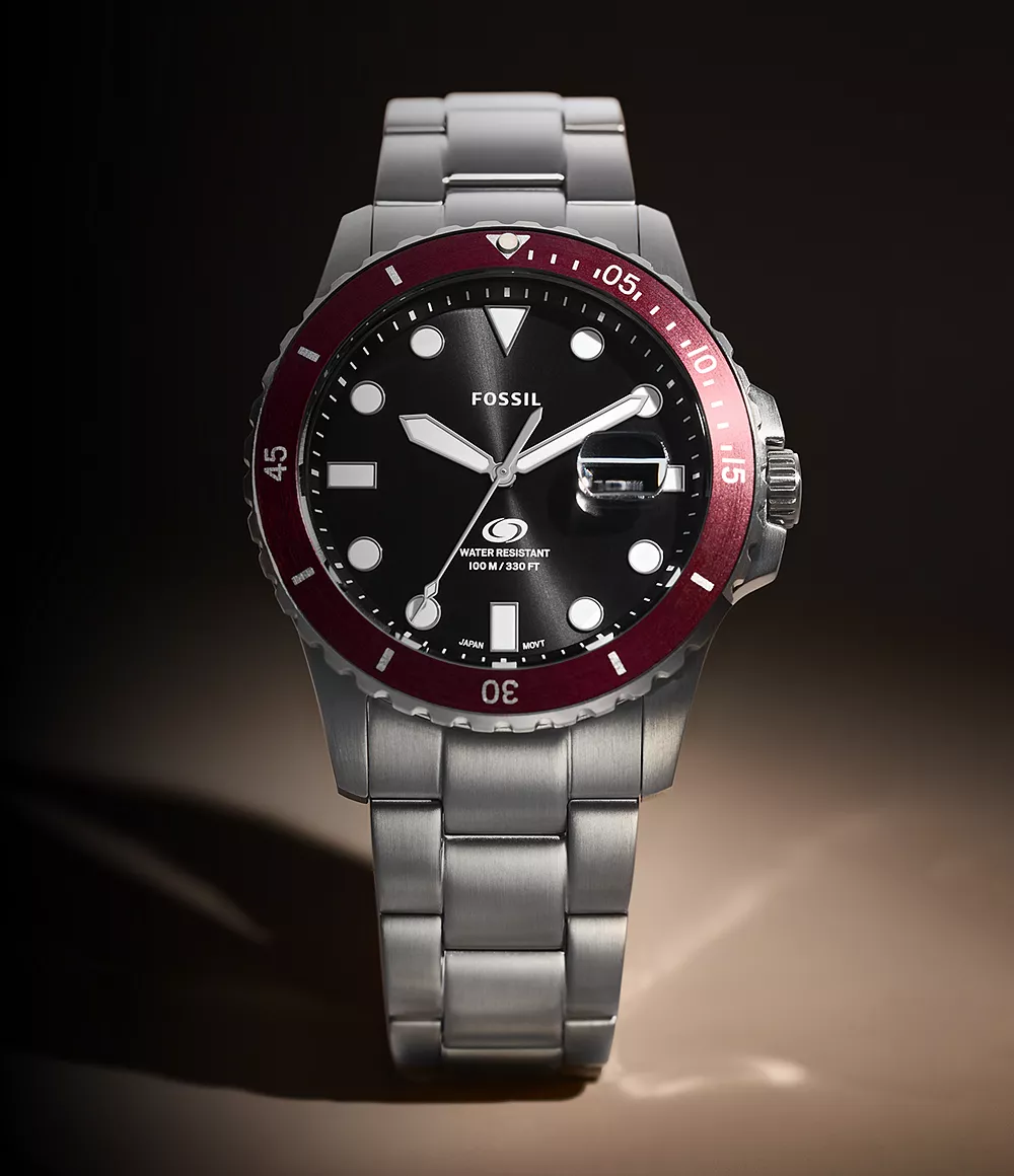 Fossil FS6013 นาฬิกาผู้ชาย Blue Dive Three-Hand Date Quartz Men's Watch