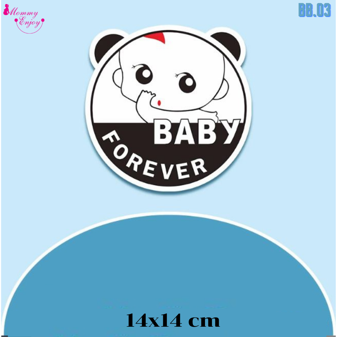 สติ๊กเกอร์ baby in car สติ๊กเกอร์อย่างดี สะท้องแสง เห็นชัดทั้งกลางวันและกลางคืน