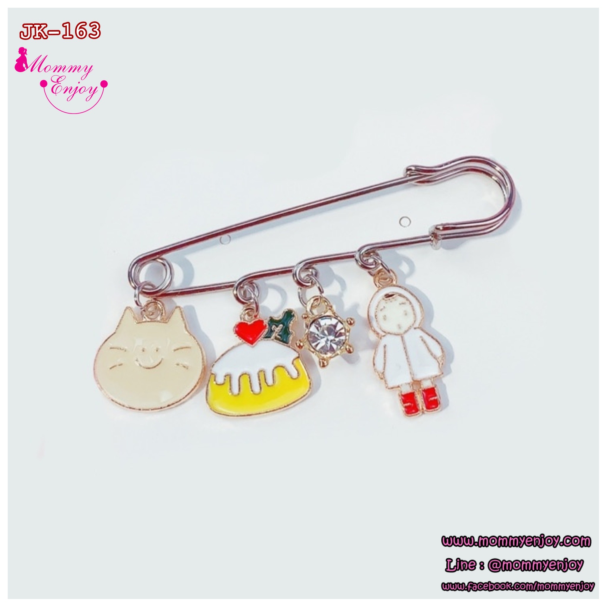 เข็มกลัดติดชุด ติดเพื่อความสวย หรือติดเพื่อความเชื่อสวยลงตัว เซตเกาหลี V2.