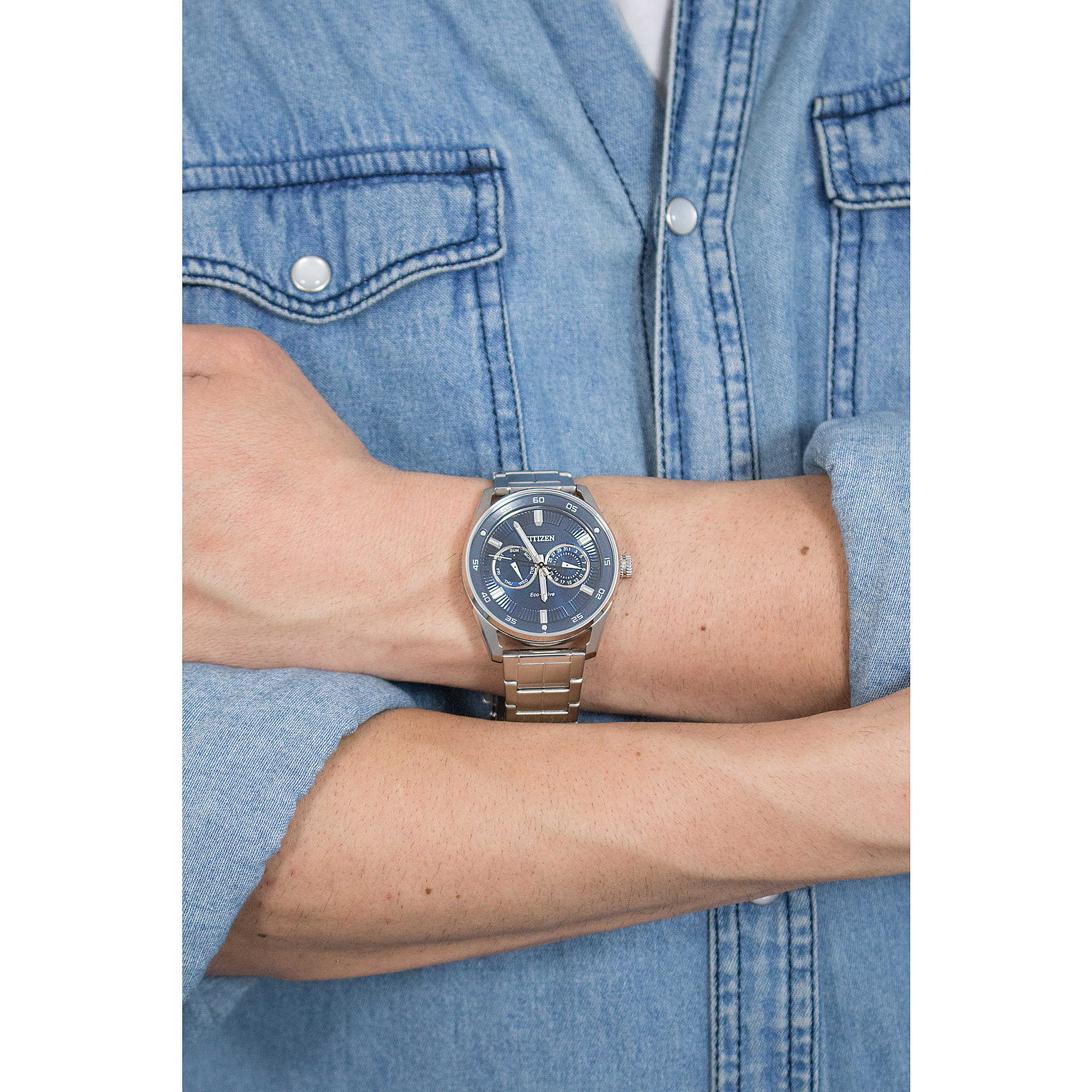 Citizen BU4027-88L นาฬิกาชาย Eco-Drive Calendar Men's Watch