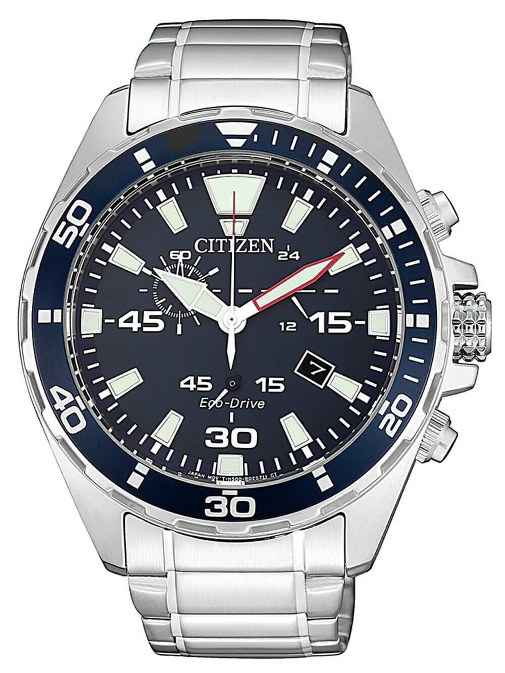 Citizen AT2431-87L นาฬิกาผู้ชาย Eco-Drive Marine Chronograph Sports Men's Watch