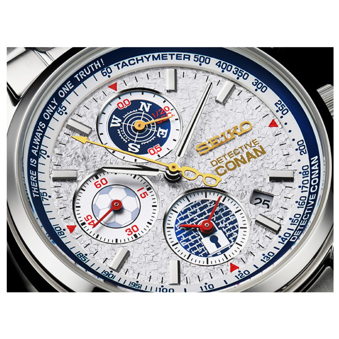 [PRE-ORDER] นาฬิกาโคนัน Detective Conan x SEIKO Chronograph Official Watch รุ่น Conan Edogawa มีเลข Serial number ไม่ซ้ำใคร นาฬิกาข้อมือ ไซโก้ โคนัน นำเข้าจากญี่ปุ่น 名探偵コナン× SEIKO クロノグラフ 展示用アクリルスタンド付き