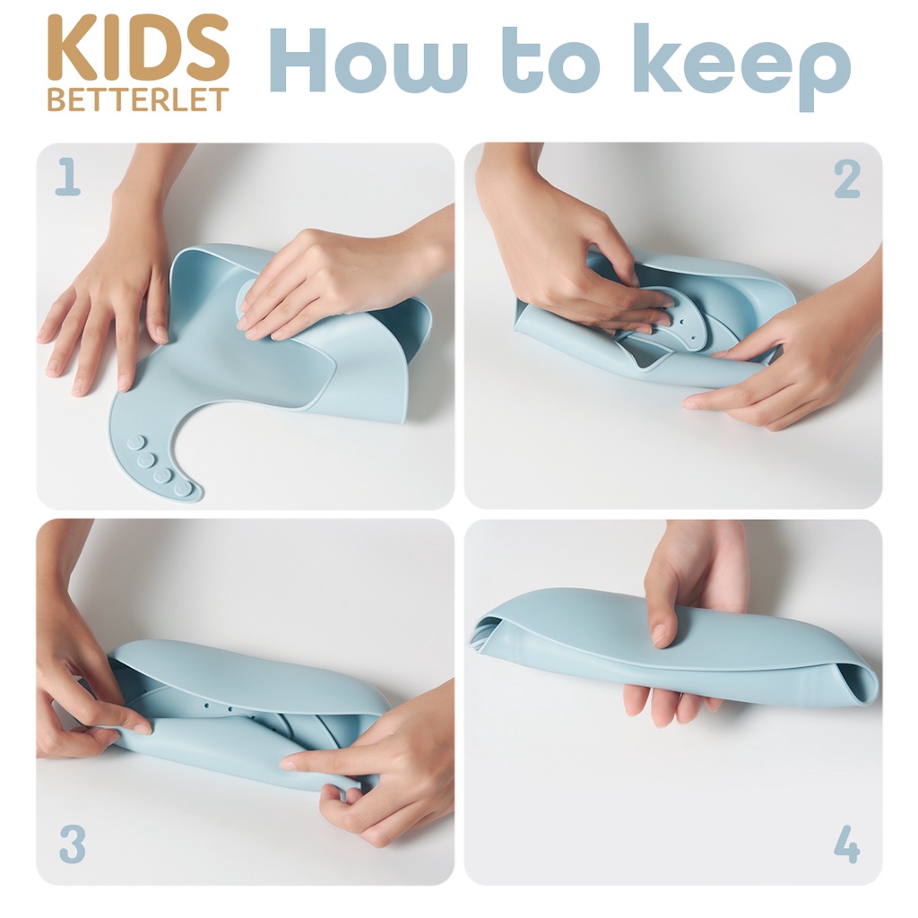 ซิลิโคนกันเปื้อน พร้อมช่องเก็บอาหาร bib