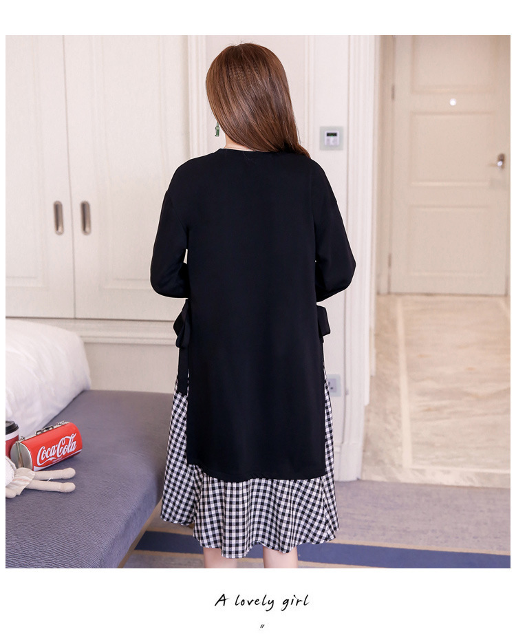 ชุดคลุมท้องแฟชั่นเทรนใหม่ แขนยาว มีโบว์ผูกด้านข้าง ใส่ได้ถึงคลอด สวยมากค่ะ M L XL XXL