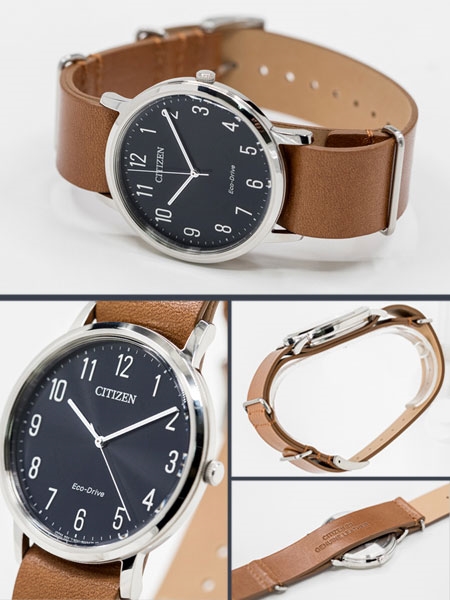 Citizen BJ6501-10L นาฬิกาผู้ชาย Eco-Drive Dress Leather Men's Watch