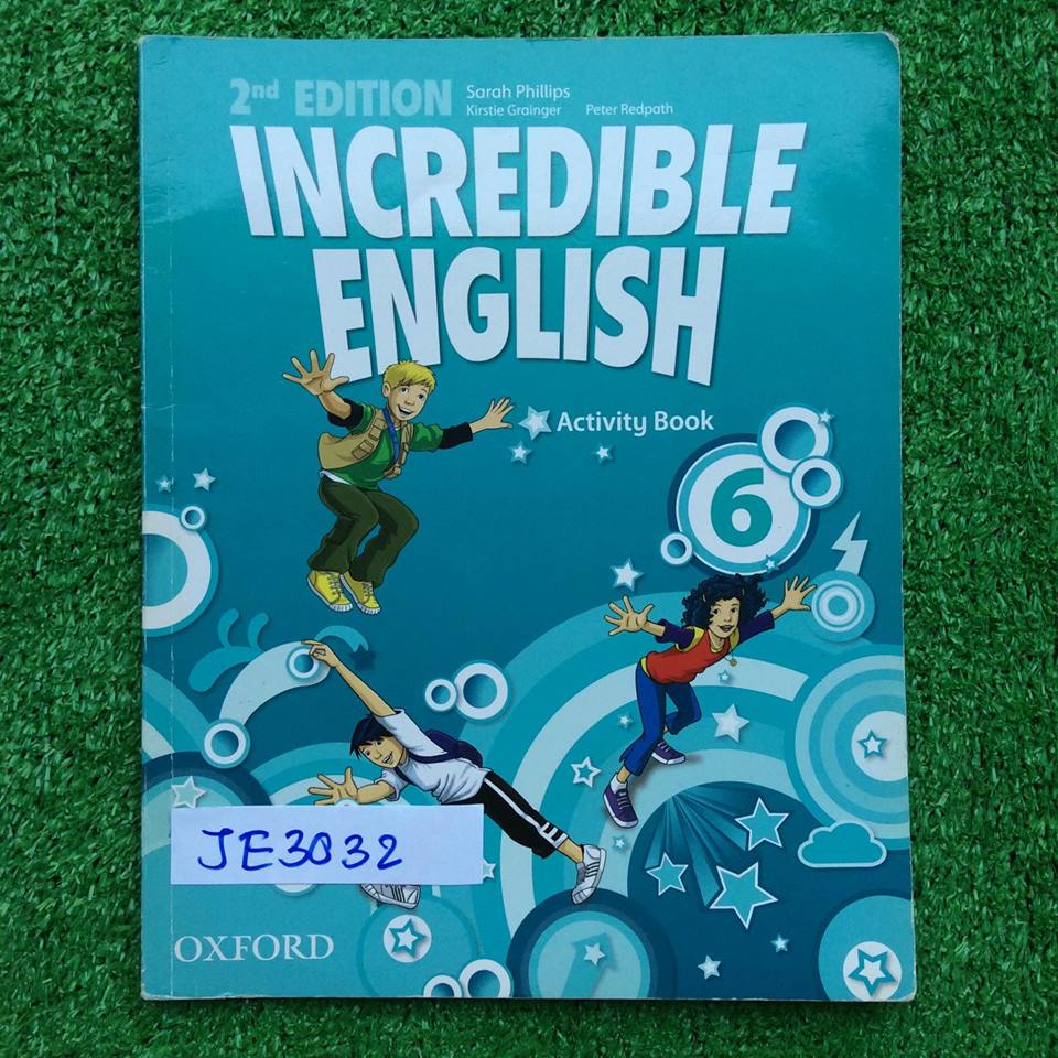 JE3032 [Oxford] 2nd Incredible English Activity Book กระดาษมัน พิมพ์สีทั้งเล่ม มีเขียนด้วยปากกาไปบางส่วน ขาย 150฿