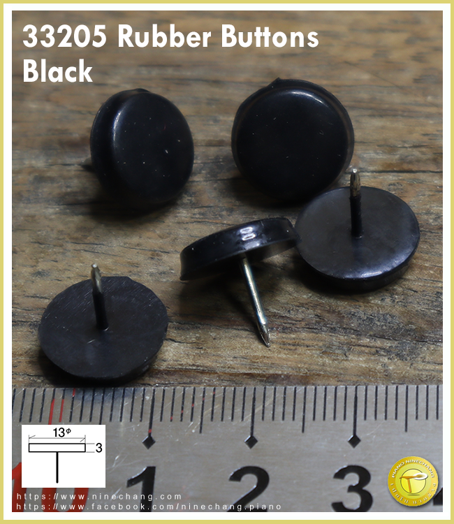 33205 Rubber Buttons black
