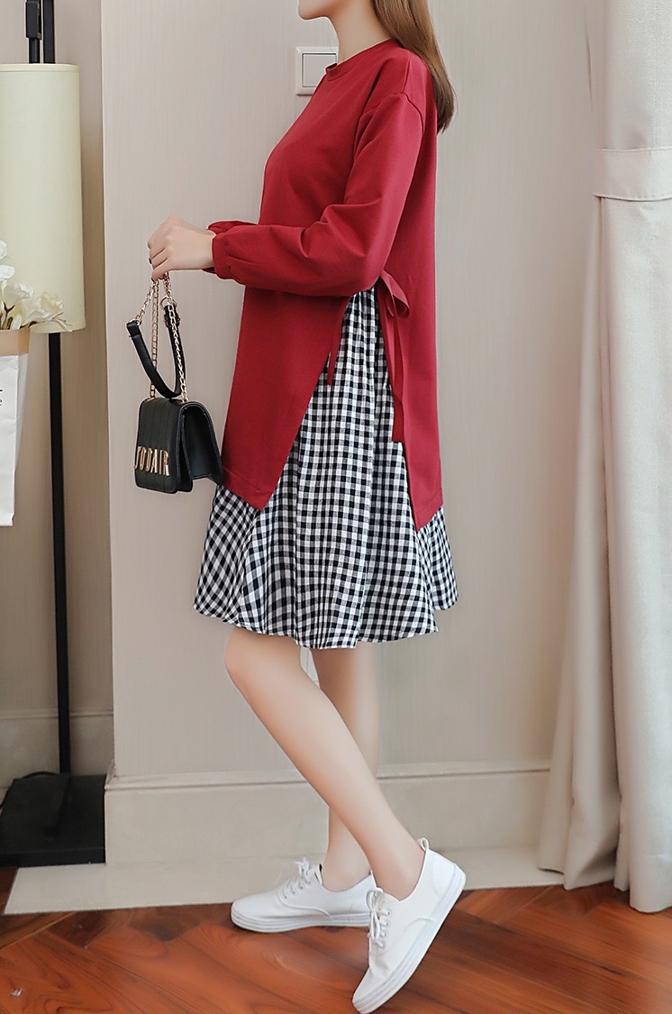 ชุดคลุมท้องแฟชั่นเทรนใหม่ แขนยาว มีโบว์ผูกด้านข้าง ใส่ได้ถึงคลอด สวยมากค่ะ M L XL XXL