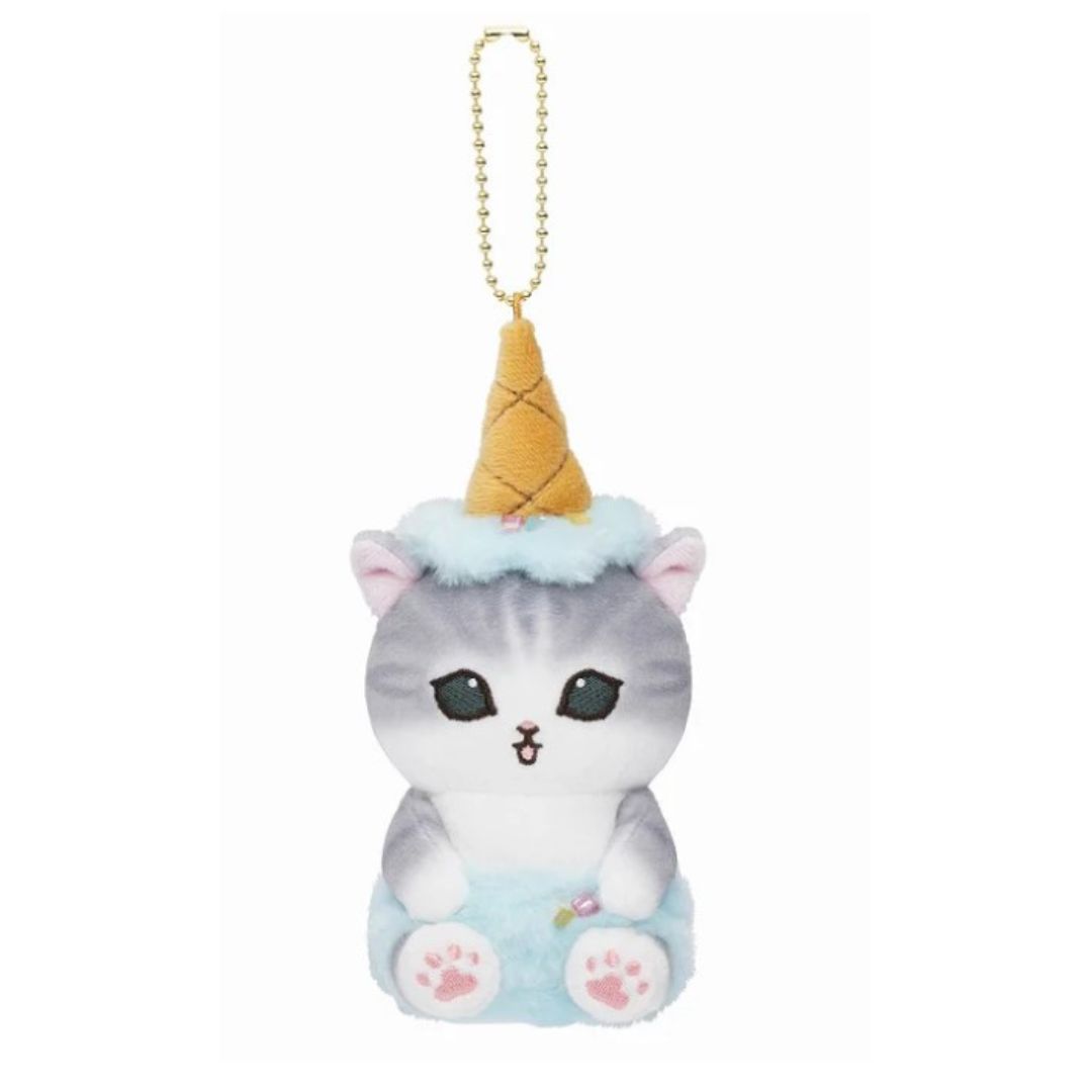 [PRE-ORDER] พวงกุญแจ ตุ๊กตา แมวโมฟุ ไอติม โซดา mofusand Ice Nyan Mascot (Soda) mofusand アイスにゃんマスコット(ソーダ)