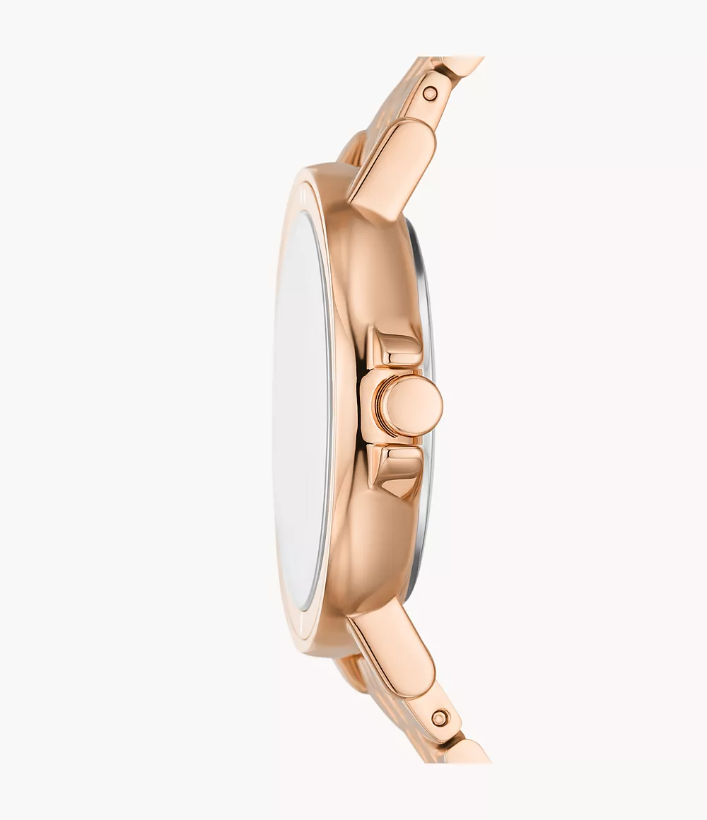 Skagen SKW3136 นาฬิกาผู้หญิง Signatur Lille Sport Three-Hand Date Rose Gold Women's Watch