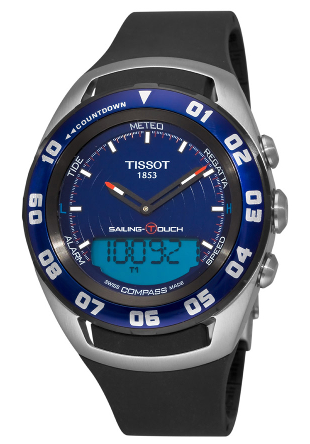 Tissot T056.420.27.041.00 นาฬิกาผู้ชาย Tissot รุ่น T0564202704100, T-Touch Sailing Touch Alarm Chronograph Men's Watch